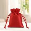 Bolsillo de Satén con Cordón Mascarilla para Ojos Personalizada Anti-Seda Antipolvo Bolsa de Almacenamiento Venta al por Mayor Embalaje de Satén Bolsa de Satén