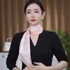 Bufanda de Seda Doble Cara, Bufanda Elegante de Dos Tonos, Delicado Pañuelo de Chifón para Orejas, Bufanda Perezosa, Bufanda Versátil para el Cuello con un Toque de Lujo