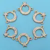 Accesorios DIY de Joyería Creativa Nuevo Colgante Doble Estrella Hueca Luna Diamante Resaltado Colgante para Collar Pulsera Venta al por Mayor