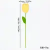 Tulipa de Crochê em Lã Feita à Mão Cruzada Flor Tulipa de Tricô Presente de Feriado Flor Artificial Tulipa Venda por Atacado