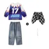 Roupa da Moda Hip-Hop Street Dance Infantil Tendência Conjunto Solto para Meninos Fantasia de Performance de Bateria para Meninas