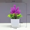 Flores Artificiais de Simulação Decorações Criativas para Mesa de Casa Flores de Plástico Grama Artificial Plantas Verdes Decorações de Interior Mini Decorações Bonsai
