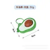 Chaveiro da Moda para Alívio do Estresse, Brinquedo de Apertar Realista de Frutas e Comida, Pingente para Alívio do Estresse para Estudantes e Trabalhadores de Escritório
