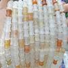 Contas Espalhadas de Seção de Bambu de Jade Jinsi Miyu Jinsi de Xinjiang Natural Perfurantes de Gelo Contas de Seção de Bambu de Jade Tianshan Contas para Cordão DIY