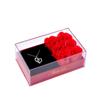 Caixa de Presente Criativa para o Dia dos Namorados Anel Colar Caixa de Joias Rosa Caixa de Presente com Janela Caixa de Joias Flor de Sabão Atacado