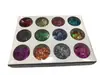 Pegatinas de Cristal para Uñas, Fragmentos Asimétricos, Papel de Concha de 12 Colores, Papel de Caramelo, Pegatinas Láser de Fototerapia, Papel de Concha