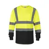 Ropa Reflectante para Exteriores Transfronteriza, Protección Solar, Tela de Ojo de Pájaro Transpirable, Camiseta Reflectante de Cuello Redondo, Ropa Reflectante de Alta Visibilidad para Construcción