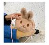 2022 Novo Coelhinho de Pelúcia Infantil Crossbody Bolsa Estilo Coreano Meninas Bonitas Bolsa de Ombro Bolsa de Moedas Infantil