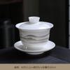 Tetera de rayo de porcelana de jade sebo de alta calidad, juego de té kung fu de cerámica doméstica china, tetera de porcelana blanca