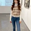 Chaqueta de algodón tejida con retazos de lana de cordero sintética vintage transfronteriza para mujer, abrigo superior americano de capas para otoño e invierno, transfronterizo europeo y americano