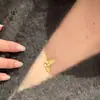 Loja Puzuo Gold Estilo Igual Acessórios DIY Dourado Areia Pingente Borboleta Diamante Brilhante Corrente para Clavícula de Alto Padrão Nicho Feminino
