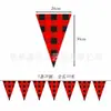 Directamente del fabricante: Decoraciones para Fiesta Temática de Leñador, Banderines Guirnalda, Árbol de Navidad Banderines de Cuadros Rojos y Negros Pe