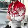 Camisa Masculina Moderna Nova com Estampa Digital 3D de Polvo Exclusivamente para Amazon Europeia e Americana e AliExpress, Disponível para Dropshipping