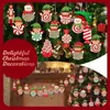 Adorno de Madera para Árbol de Navidad de Caramelo y Paleta Navideña Transfronteriza con Cuerda Duende Muñeco de Nieve Papá Noel Pingüino Decoración