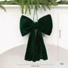 Lazo de Terciopelo Cruzado Tamaño Grande Mediano Pequeño Lazo de Terciopelo Árbol de Navidad Festival Decoración de Chimenea Colgante