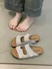 Sandalias de Mocasín Estilo Birkenstock para Mujer, Novedad Verano 2026 Vintage Lindo Feo-Chic Velcro Tendencia de Moda