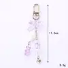 Chaveiro Pingente Urso Transparente Cor Doce Ins Versátil para Bolsa Headset Pequeno Pingente