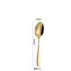 Aço Inoxidável 304 Talheres Ocidentais Restaurante Sobremesa Colher de Chá Colher de Jantar Doméstica Colher Pontiaguda para Café Conjunto de Talheres para Bife
