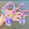 Colar Infantil Sanrio [Brilhante] Joia de Brinquedo Meninas Joia de Contas de Princesa Acessórios de Pulseira para Meninas
