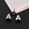 Plata Brillante 26 Alfabeto Inglés Cuentas con Agujero Grande DIY Hecho a Mano Auto-Hecho Cadena para Teléfono Móvil Material de Joyería con Cuentas Pequeños Accesorios