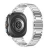 Para Samsung Ultra Ultra Ultra Três Contas Pulseira de Aço Inoxidável Relógio GalaxyWatch47mm Fivela Dobrável de Metal
