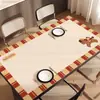 Mantel de mesa impermeable y a prueba de aceite, no lavable, resistente al calor, protector de mesa aislado, mantel rectangular de cuero de alta gama para mesa de café