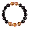 Pulsera de Ágata Roja Obsidiana Tres en Uno Seis en Uno Cristal Blanco Animal del Zodiaco Año Animal Cuentas de Transferencia Pulseras para Hombres y Mujeres