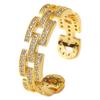 Anillo con incrustaciones de cadena distintivas, estilo europeo y americano, diseño de nicho femenino, textura de viento frío, apertura de diamante rojo de Internet.