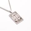 Collar de las Doce Constelaciones Europeo y Americano Transfronterizo Logo Colgante Militar Retro Hombre Tarot Acero Inoxidable Tarot