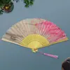 Nuevo Estilo Chino Estilo Antiguo Ventilador Plegable de Bambú Pequeño Portátil de Verano para Danza Cheongsam Hanfu Foto