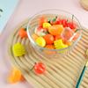 Miniatura de simulación modelo de fruta y comida naranja fresa pitaya plátano lichi limón decoración de comida