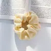 Cuerda para el Cabello de Seda Marrón de Gama Alta para Mujer, Anillo de Intestino para Atar el Cabello, Cubierta de Cuero de Aspecto Caro, Elegante, Accesorios para el Cabello de Intestino, Goma Elástica