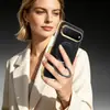 Compatible con Huawei Pura X View, funda de teléfono de cuero texturizado electrochapado magnético con soporte giratorio de 360 grados, funda de cuero liso anticaídas