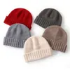 Cachemira 2026 Otoño/Invierno Nuevo Moda Unisex Versátil Simple Cálido Protección para Orejas Protección contra el Frío Gorro de Punto