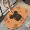 Tapete de piso de diatomita de luxo para entrada de banheiro, absorvente de água, secagem rápida, tapete antiderrapante para lavatório e vaso sanitário