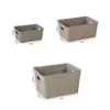 Cesta de Armazenamento Trançada de Rattan Sintético Sem Tampa Saco de Pano à Prova de Poeira Decoração Essencial para Quarto de Estudante Guarda-roupa da Sala de Estar Cesta de Armazenamento para Banheiro