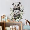 Panda empilhado Luohan quarto varanda guarda-roupa decoração de casa adesivos de parede autoadesivos atacado HY-E203 -204