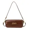 Bolso de Hombro Pu de Alta Calidad Transfronterizo para Mujer con Tacto Premium, Bolso Desmontable para Debajo del Brazo, Bolso Baguette Retro de Moda con Letras