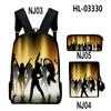 Amazon Transfronterizo Nuevo Mochila con Patrón de Danza de Sombras Mochila Reductora de Carga Set Bolso de Hombro Estuche para Lápices