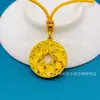 C'N'C Lentejuela Hielo Triturado Moneda de la Suerte Colgante de Paz Cadena de Suéter Vintage de Gama Alta Al por Mayor