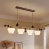 Lustre vintage de sala de estar estilo francês, luminária de jantar retrô estilo chinês novo de alta qualidade em madeira maciça, luminária Zhongshan de estética estilo Song