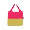 Bolsa de compras dobrável grande capacidade ultraleve costura cor Bolsa de ombro fashion portátil bolsa de compras de supermercado atacado