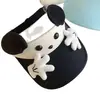 Bonito Sombrero de Pato de Dibujos Animados con Forma de Palma para Mujer, Sombrero de Sol de Verano que Hace que la Cara Parezca Más Pequeña, Visera para Exteriores