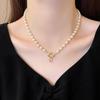 Nuevo Collar de Perlas Francesas para Mujer, Nicho de Lujo Ligero, Cadena de Clavícula de Alta Gama, Temperamento Retro, Accesorios Modernos y Versátiles