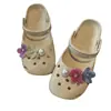 Tamancos de Ballet Novo Estilo com Flores Artificiais de Alta Qualidade, Adequados para Férias de Verão na Praia, Fivelas Doces, Acessórios Destacáveis