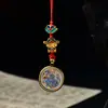 Cordón para Teléfono Móvil Original Tejido a Mano Ocho Santos Patronos 1.5 Thangka Pintado en Oro Colgante para Teléfono Móvil Colgante para Bolso Unidad USB