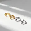 Argola Pequena para Orelha, Argola de Orelha Toda em Prata S925, Versátil para Empilhamento, Clipe para Cartilagem da Orelha, Galvanizado, Estrela de Oito Pontas