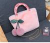Bolso de Peluche Lindo de Chica Cereza para Mujer 2024 Versión Coreana Nuevo Otoño e Invierno Bolso Peludo de Hombro Cruzado para Mujer