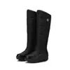 Botas de algodón para mujer con suela gruesa, antideslizantes, forradas de felpa, botas de nieve cálidas de invierno engrosadas, botas altas de punta redonda, botas para mujer de talla grande transfronterizas