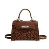 Bolso de Mano Vintage para Mujer 2024 Otoño e Invierno Nuevo Bolso Cuadrado Pequeño de Moda Nicho Estampado Leopardo Bolso Kate Combinable Bolso de Hombro Bolso de Mujer